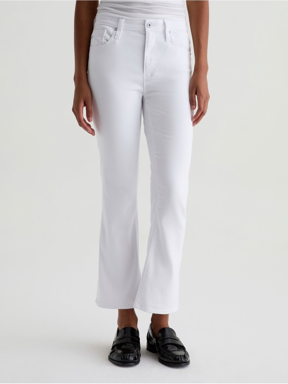 Ag Adriano Goldschmied White Bootcut Stretch Jeans